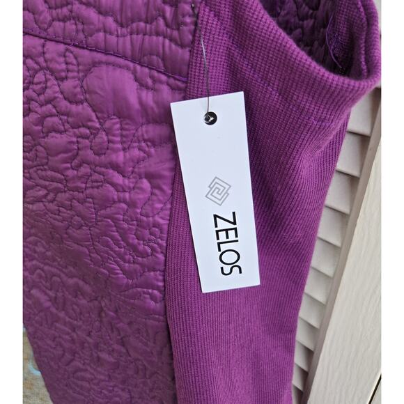 New Zelos Puffer Vest Women's 1X Zip Up Lightweight Pockets Violet Plum - Picture 2 of 14